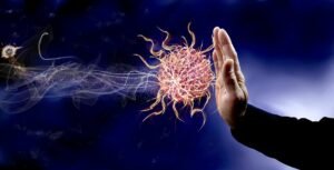 Main qui arrête un virus