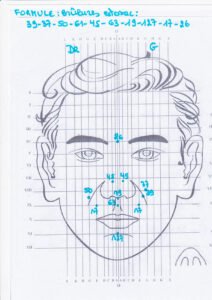 schéma de réflexologie faciale pour brûlures d'estomac